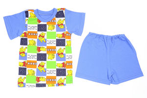 Комплект "Пух" (футболка, шорты), цвет синий, разноцветный, р. 92