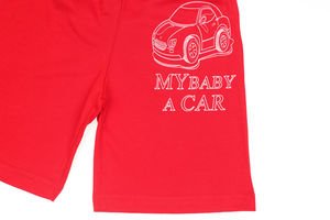 Комплект "Car" (футболка, шорты), цвет красный, р. 104