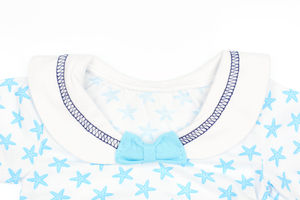 Боди платье "Морская леди", цвет белый с голубыми звездами, р. 62