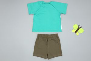Комплект "Лето" (футболка, шорты), цвет зеленый, р. 68