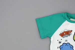 Комплект "Лето" (футболка, шорты), цвет зеленый, р. 68