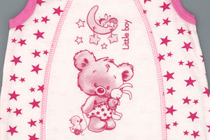Ползунки с мишкой, цвет розовый, р. 62