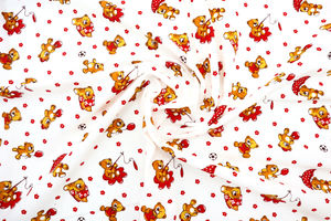 Пелёнка из фланели, цвет красные мишки, р. 75х120